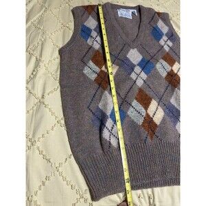 VTG Findochty By Bay Street 100% Virgin Shetland Wool Sweater Vest Size Large